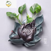 YICHENG创意墙上壁挂绿萝水培器皿花瓶水养植物花盆悬挂式插花花器装饰品 映莲 中等
