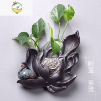YICHENG创意墙上壁挂绿萝水培器皿花瓶水养植物花盆悬挂式插花花器装饰品 映莲-素雅 中等