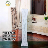 YICHENG压缩木质简约密度板花瓶客厅干花插花落地大花瓶家居装饰花器摆件 55厘米木质曲线 压缩木密度板