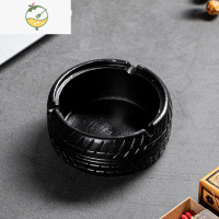 YICHENG北欧复古烟灰缸创意家用ins个性客厅潮流办公室水泥简约装饰烟缸 轮胎形烟灰缸[黑色]水泥款