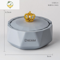YICHENG烟灰缸 轻奢北欧风少女创意个性潮流家用客厅INS可爱简约桌面摆件 皇冠[灰]0869-1