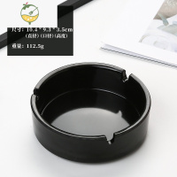 YICHENG密胺树脂彩色防摔酒店宾馆家用客厅饭店专用酒吧北欧塑料烟灰缸 圆形黑色 10个 型号: Y-1