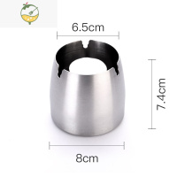YICHENG不锈钢烟灰缸家用防灰飞创意个性潮流客厅酒吧KTV防摔大号有盖子 小号1个装[无盖]