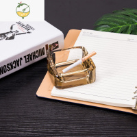 YICHENG烟灰缸家用水晶玻璃烟灰缸客厅宾馆网吧个性方形小号床上烟缸黑色 土豪金 7CM