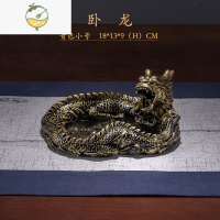 YICHENG烟灰缸创意个性潮流多功能家用大号客厅茶几中式复古装饰时尚烟缸 小号卧龙烟灰缸青色