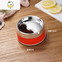 YICHENG新创意烟灰缸带盖带有盖子的烟灰缸客厅家用车用带盖小巧室内防摔 中号红色