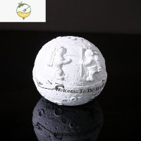 YICHENG创意宇航员烟灰缸ins风家用个性潮流轻奢带盖客厅防灰飞高级感 成功登月-白色