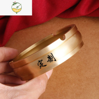 YICHENG黄铜虎年烟灰缸办公室家用客厅中式龙鳳呈祥摆件小礼品香炉缸底座 黄铜烟灰缸 [支持刻字]