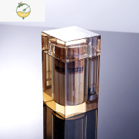 YICHENG创意北欧式透明个性水晶玻璃带盖烟灰缸家用客厅放烟盒烟筒烟罐 金色