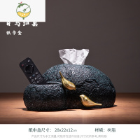 YICHENG新中式带盖烟灰缸摆件家用客厅创意个性潮流办公室轻奢烟缸仿飞灰 百鸟归巢 纸巾盒