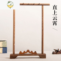 YICHENG鸡翅木毛红木笔挂画笔收纳架简约现代学生文房四宝书法挂架子摆件