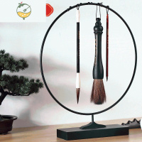 YICHENG文谷堂毛笔架笔挂毛笔架子笔架毛笔挂笔挂 挂毛笔摆件全套挂架国画新中式现代书法简约小创意悬挂式吊架