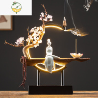 YICHENG 新中式灯饰倒流香摆件创意家用客厅玄关桌面家居装饰摆设