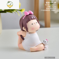 YICHENG桌面网红办公室瑜伽女孩摆件减压系ins风家居装饰车内小摆设