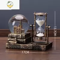 YICHENG家居装饰品复古水晶球沙漏计时器酒柜客厅桌面埃菲尔铁塔创意摆件
