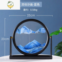 YICHENG北欧轻奢3d山水流沙画艺术摆件创意简约家居装饰玻璃沙漏摆设
