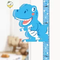 YICHENG恐龙卡通身高墙贴3d立体家用儿童宝宝量身高贴纸测量仪磁吸可移除 蓝霸王龙(无赠品) 大