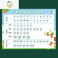 YICHENG一年级汉语拼音26字母表墙贴挂图小学声母韵母整体认读音节贴画贴 汉语拼音字母表[横板] 特大