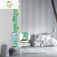 YICHENG儿童测量仪尺宝宝身高贴纸量身高墙贴墙面装饰墙纸新年房间男孩 身高贴小恐龙 大