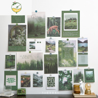 YICHENG 寝室宿舍励志海报墙贴大尺寸卧室diy布置文艺墙面装饰卡片 薄雾山岭 中