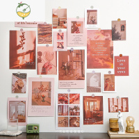 YICHENG 寝室宿舍励志海报墙贴大尺寸卧室diy布置文艺墙面装饰卡片 贩卖日落 中