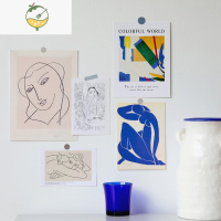 YICHENG北欧ins风复古文艺卡片海报简约墙面卧室装饰diy学生宿舍墙贴背景 魅力生活 送随机圆点贴纸 中