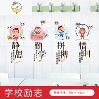 YICHENG小学幼儿园班级公约墙贴文化建设教室布置墙面装饰励志标语贴纸画 学校励志1 中