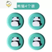 YICHENG门把手防撞垫门贴家用门后硅胶床头冰箱卡通墙贴门把锁防碰撞器 圆形熊猫[4个装] 小