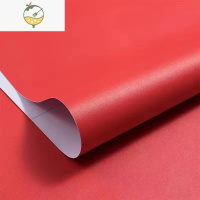 YICHENG日式壁纸自粘大红色10米长防水故宫墙纸故宫红壁纸婚喜庆背景墙贴 特厚红色(厚不透底)30cm*1米长 大