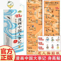 YICHENG中国历史大事年表墙贴初中历史知识点汇总时间轴墙贴挂图思维导图 漫画中国大事记身高贴 中