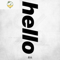 YICHENGheo英文字母墙贴镜子拍照装饰ins风服装奶茶咖啡店玻璃门贴纸 黑色 小