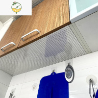 YICHENG厨房吊柜底部防油贴纸 自粘防水防油 橱柜防潮 隔水蒸气油污墙贴 透明格子,32cmX1米(连续长度) 中