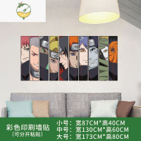 YICHENG创意大学校宿舍墙面装饰贴画纸火影忍者海报墙贴纸寝室晓组织佩恩 彩色印刷A款(直接粘贴) 小
