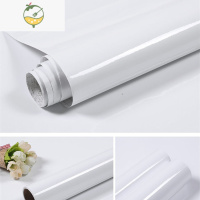 YICHENG加厚烤漆壁纸柜子家具翻新贴纸橱柜衣柜贴纸纯色墙贴防水墙纸自粘 白亮光60cm*5米 大