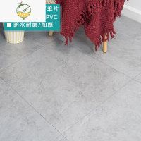 YICHENG卫生间防水地贴仿瓷砖大理石地面遮丑改造翻新3D地板革地砖贴贴纸 深灰花纹地砖贴 大墙贴