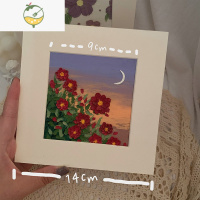 YICHENG重彩油画棒水彩作品保存框正方形卡纸框画框照片墙简易儿童小相框 10*10卡纸框10个装--内径9*9cm