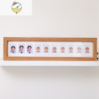 YICHENG儿童证件照相框摆台宝宝一周岁成长纪念相框一寸照片婴幼儿二寸 [原木色相框+打印照片] 打印联系客服 2寸x