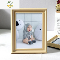 YICHENG相框摆台创意桌面玻璃摆件定制10寸情侣相片婚纱照洗照片加高级感 3815-原木色(横竖通用) 7寸