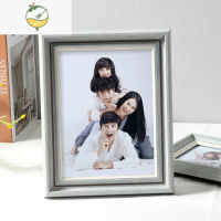 YICHENG相框摆台创意桌面玻璃摆件定制10寸情侣相片婚纱照洗照片加高级感 3815-浅灰蓝(横竖通用) 10寸
