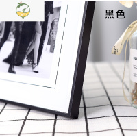 YICHENG韩式婚纱照定制小相框摆台黑色水晶玻璃桌摆组合结婚照片制作10寸 黑色 黑天鹅 大12寸整体28.3x33.