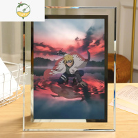 YICHENG火影忍者鸣人宇智波佐助鼬斑带土水晶相框 含6寸照片玻璃摆饰画框 四代 6寸