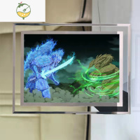 YICHENG火影忍者鸣人宇智波佐助鼬斑带土水晶相框 含6寸照片玻璃摆饰画框 斑与柱间 6寸