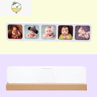 YICHENG照片定制摆件儿童小相框摆台带打印照片订制办公室宝宝生日照桌摆 乳白色 7.5x35厘米