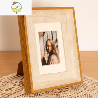 YICHENG胡桃色相框6寸7寸8寸10寸12寸小画框挂墙装裱框架洗照片做成相框 原木拼色 掌柜推荐6寸[挂摆两用]内径