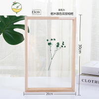 YICHENG透明装裱亚克力标本实木相框幼儿园diy绘画干花美术材料 20*30CM亚克力框(双层) 桐木 其他尺寸