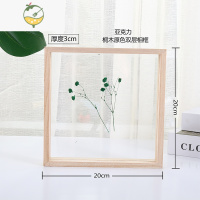 YICHENG透明装裱亚克力标本实木相框幼儿园diy绘画干花美术材料 20*20CM亚克力框(双层) 桐木 其他尺寸