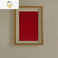 YICHENG书法自己手写空白宣纸全熟画框裱字画DIY相框真迹练习摆台相框 相框+3张红色洒金宣纸 A4(23*32cm