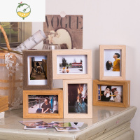 YICHENG三寸拍立得照片相框小型可堆叠mini桌摆复古可爱追星生日礼物刻字 4个装(不含礼盒) 备注颜色 3寸