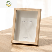 YICHENG简约高级感相框摆台八6寸7七中空立体相片照片洗印打印加做成摆件 真玻璃立体白橡木色 7寸[真玻璃]横竖摆台