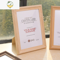YICHENG实木证书框营业执照相框a3a4奖状框荣誉挂墙画框摆台毕业证书裱框 白橡木 A4[21*29.7厘米]摆挂两